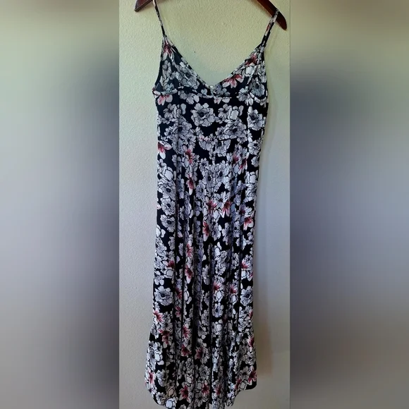 Betsey Johnson Womens High Low Floral Spaghetti Strap Midi Dress Size 2 - Picture 10 of 10